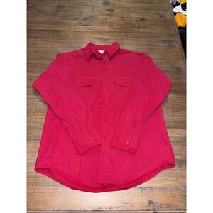 VTG Frostproof Flannel Shirt Mens Size Large Button Up Chamois Red Long Sleeve